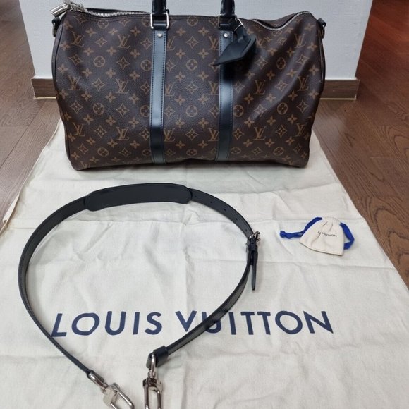Louis Vuitton Keepall Bandouliere Monogram Macassar 45 Brown/Black - Picture 1 of 7